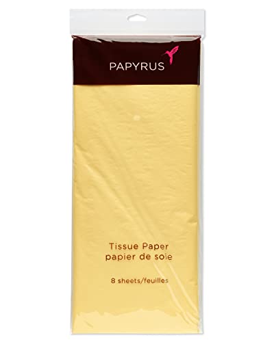 Image of Papyrus 8 Sheet Yellow Tissue Paper for Gifts, Decorations, Crafts, DIY and More