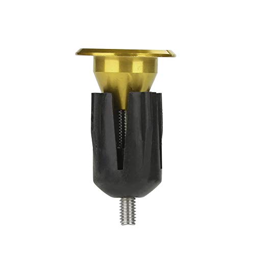 Keenso 1 Pair Bike Handlebar End Caps, Aluminum Alloy Bike Bicycle Handlebar Handle Grip Bar End Plug Cap Parts(Gold) #TOP3