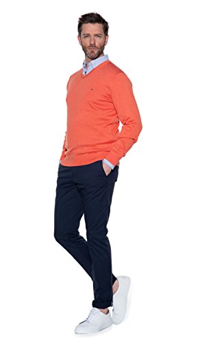 Tommy Hilfiger Cotton Silk Vneck Felpa Uomo