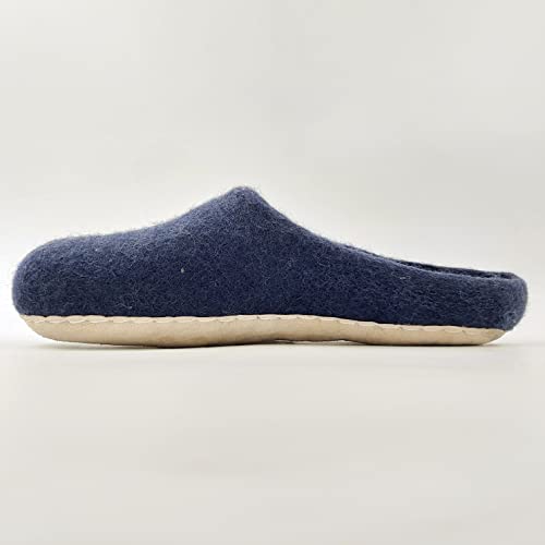 Organic Wool Slippers - Wool Felt Slip-On House Slippers for Women - Indoor/Outdoor Womens Mules Shoes Men4