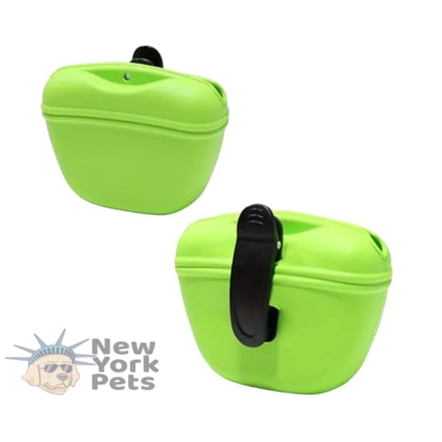 Bolsa de Silicone para Petiscos e Clicker Nyp para Treinamento e Adestramento de Animais de Estimaçã