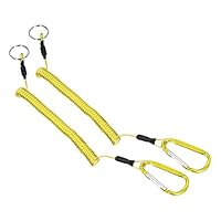 2 Cordini A Spirale Per Attrezzi Da Pesca - Retrattili Con Clip Metallo - Foto 4