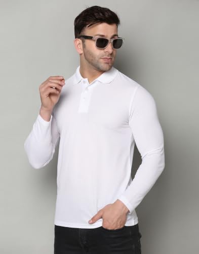 Image of INKKR Full Sleeve Men's Solid Polo Neck T-Shirt Combo