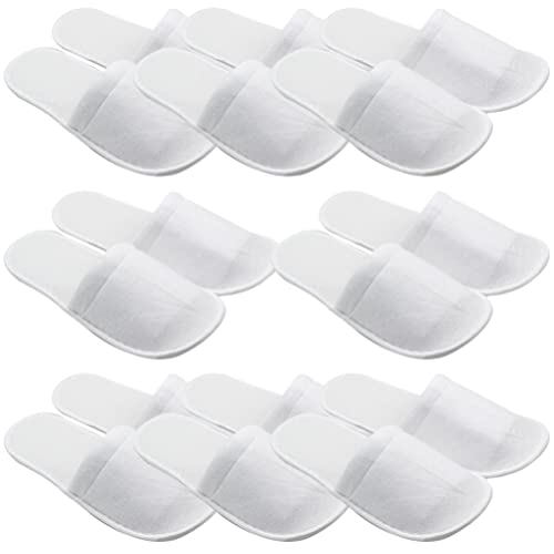 Beavorty 8 Pairs Disposable slippers spa slippers for guests disposable spa slippers disposable hotel slippers guest slippers spa slippers for hotel travel white sandal shoes pedicure cloth