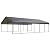 PHI VILLA 20 x 30 ft Carport 2 car Metal Carports with Galvanized Steel Roof, Sturdy Heavy Duty Metal Carport for Cars, Boats, and Tractors