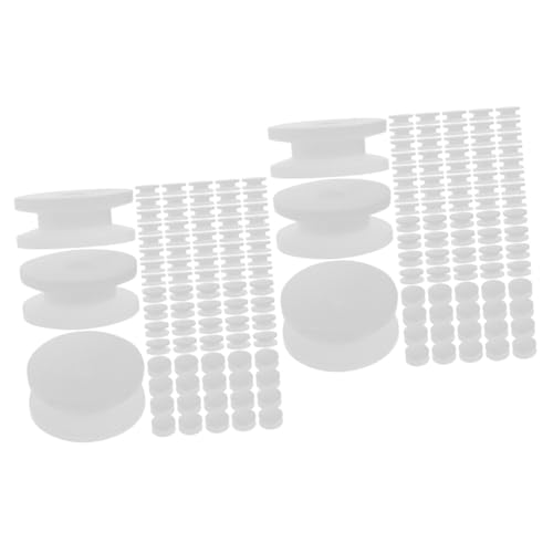 Abaodam 2sets Plastic Gear for Toy Car Pulley Wheel 2mm Hole DIY Parts Toys Pulley Belt for Models 100pcs*2