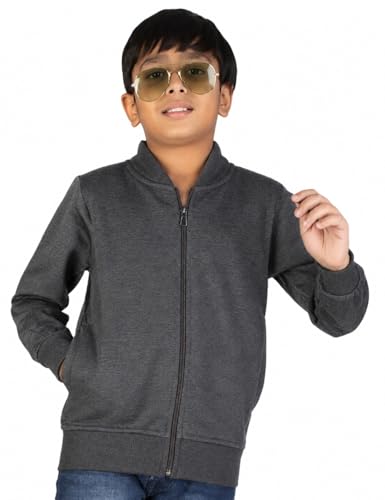 Image of ADBUCKS Unisex Fleece Cotton Zipper Sweatshirt with Hoodies for Boys and Girls