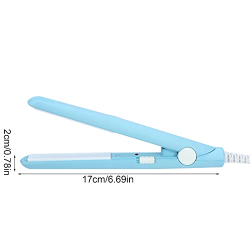 Mini plancha rizadora 2 en 1 para cabello corto azul miniatura 5