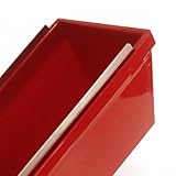 Poêle à boue en plastique pour cloison sèche, plateau de construction ABS de 35,6 cm avec barre de grattoir en acier inoxydable, côtés effilés et coins lisses pour peintres et secs