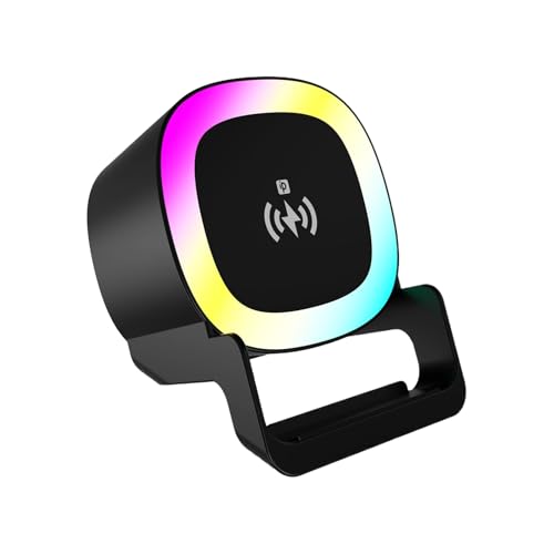 Generisch Altavoz inalámbrico portátil | Reproductor de audio con luz nocturna,Altavoz portátil de mesa | Para el hogar, viajes, salón, oficina, cocina, dormitorio, camping