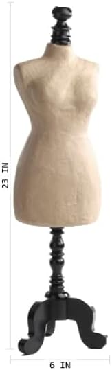 Small Paper Mache Display Mannequin for Displaying Jewelry and Other Creations 23"H
