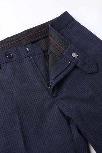 Image of Peter England Men Mid Rise Slim Work Utility Pants