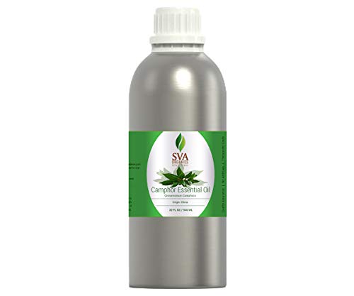 SVA Organics Camphor Essential Oil (1 Kg) - 100% Pure and Natural therapeutic Grade Essential Oil | Perfect for Aromatherapy, Skin (32 Ounce)