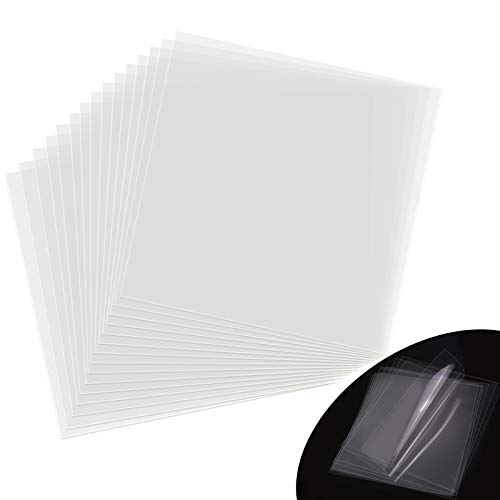 Blank Stencil Sheets Mylar Template 4 mil Clear Mylar Stencil Sheets,24 Pack, 12 X 12 Inch
