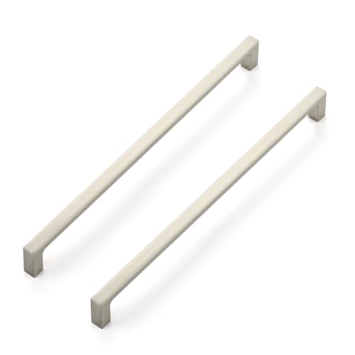 Image of Ravinte 30 Pack 10 Inch Solid Square Cabinet Pulls - Brushed Nickel Handles for Kitchen Cabinets & Drawers