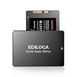 Ediloca ES106 2TB SSD SATA III 6Gb/s 2,5" 3D NAND Disco rigido interno, fino a 550MB/s in lettura, aggiornamento memoria e memoria PC o laptop (nero)