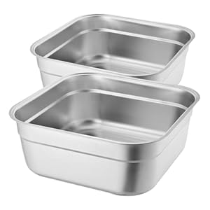 Dechous Quadratisches Edelstahlbecken 2er-Set 5208X01LUN