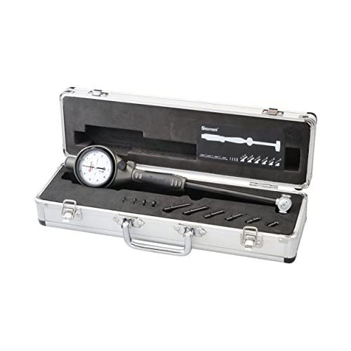 Starrett Dial Bore Gage with Protective Case and Carbide Contacts - 1.4-2.4" Range, 0005" Graduations - 3089Z-131-1424J