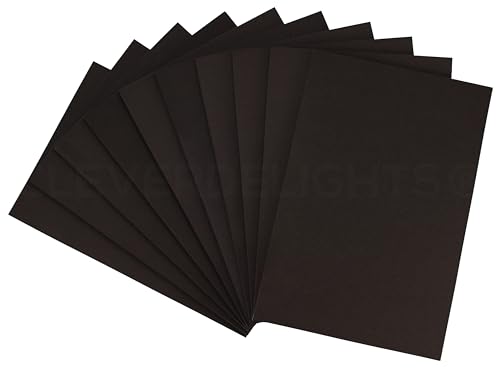 CleverDelights 8 x 12 Inch Black Foam Sheets - 10 Pack - 1/4