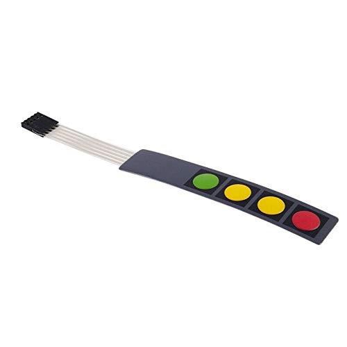 1X(DC 12V 1x4 4 Key Matrix DIY Flat Membrane Switch Keypad 107x20x0.8mm D3U4)-image-29