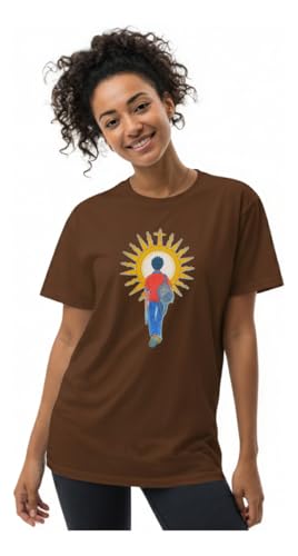 Camiseta Carlo Acutis Católica Cristã Jovem Santo da Internet Fé Esperança Inspiração Algodão Premium Conforto IB SHOP -Marrom-M