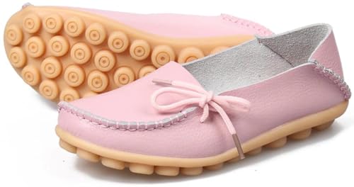 Image of Women's Leather Slipper Loafers Flat Shoes Slip-Ons