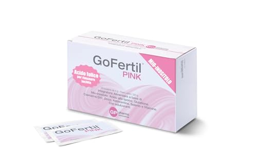 GoFertil® Pink Potente Inositolo integratore e Acido Folico per rimane incinta Fertilità femminile Integratore per avere bambini Elimina l'infertilità femminile e l'ovaio policistico.