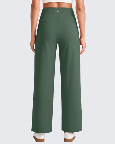 Image of G4Free EverGoing Wide Leg Ankle Pants for Petite Women with Pockets Stretch