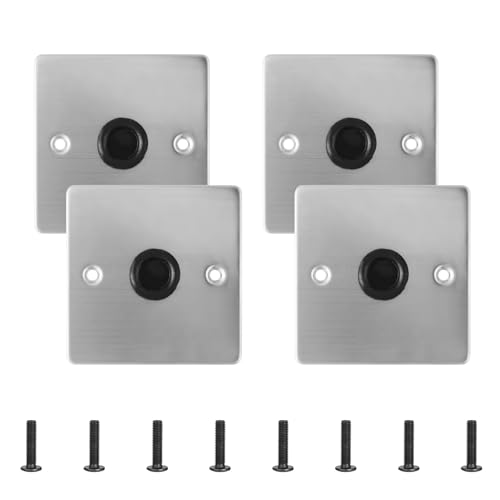 MOROBOR 4PCS Wall Plate Cable Black Pass Through