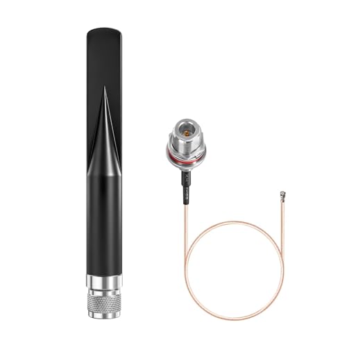 Omni Meshtastic 915MHz Lora Antenna with N Male Connector & IPEX/u.fl Adapter Cable for Meshtastic LoRa HaLow Application Solar Node/Repeaters/Devices Slinkdsco