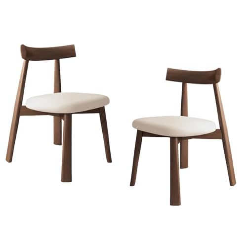Set di 4 sedie da pranzo moderne in legno massello, stile nordico semplice, con schienale, senza braccioli, perfette per sala da pranzo, soggiorno, stazione di trucco, casa e ufficio