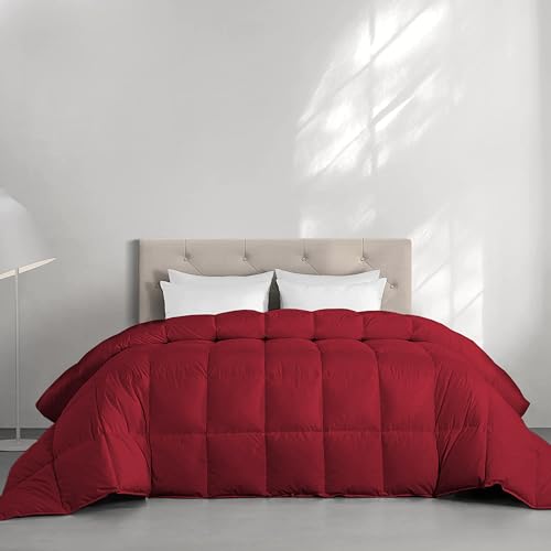 Image of Restful Sleep All Weather Comforter Single Bed Size - Dohar /Rajai /Blanket /Duvet -250 GSM Quilt Soft Microfiber Fill Single Size (60 inchX90 inch) - Burgundy Color