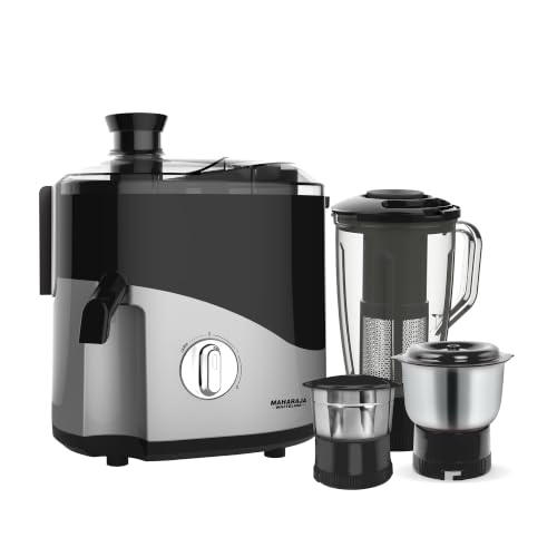 Image of Maharaja Whiteline Odacio Desire Juicer Mixer grinder 550 Watt,smooth juicing, 3 jars, 5years warranty