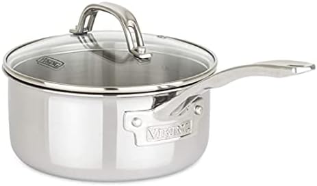 Viking 3-Ply Stainless Steel Sauce Pan with Glass Lid, 1.5 Quart - Thumbnail 2