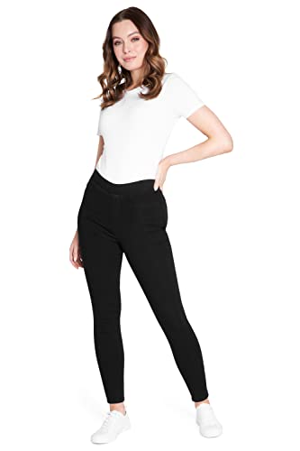 CityComfort Jeggings Femme, Leggings Jean Femme Slim Collant Extensible (Noir, 50-52 EU)