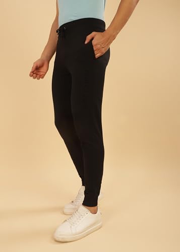 Image of Force NXT Men's Super Combed Cotton Rich French Terry Fabric Solid Joggers | Active Joggers for Men | Comfortable Waistband with Zipper Pocket for Daily Workout
