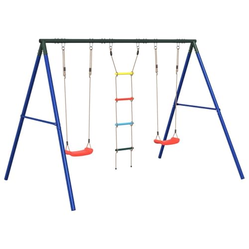 Kangmusi 3283600 - Juego de columpios y escalera de cuerda, multicolor