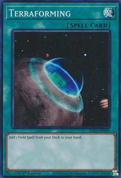 Terraforming (V.1) RA04-EN084 Super Rare Englisch Boosterfrisch 1. Auflage - Quarter Century Stampede - mit ReCollectibles-Versandschutz - für Yu-Gi-Oh!