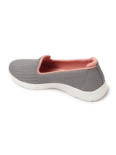 Image of Carlton London Breathable Knit Slip-On Sneakers - Lightweight Comfort for Everyday Wear