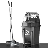 Picture of Meegood Dog Poop Trash Can for Outdoors with Pooper Scooper, 20L/5.2 Gal Large Capacity Dog Waste Trash Can with Lid, Pedal and Removable Inner, Pet Waste Disposal Station Odor Control Outside