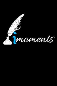 Imoments : Lined Notebook with Interior Pink Frame - Black Cover - 120 Pages