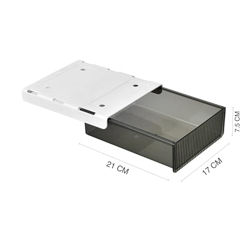Image of oddpod Reed Under The Table Hidden Drawer /Acrylic Desk Organiser For Home & Office - Black (Small), Stationery