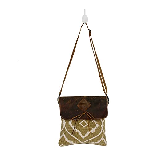 Myra Bag Feelgood Factor Small & Cross Body Bag Upcycled Canvas, Rug & Leather S-25853