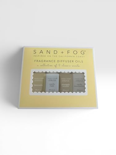 Sand + Fog Fragrance Diffuser Oils 4 Classic Scents Limoncello Vanilla Sugar Pineapple Coconut Vanilla Marshmallow 4 x 0.33 Fl Oz