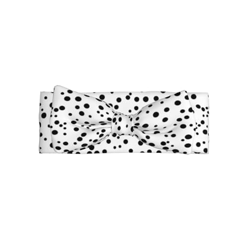 Black And White Polka Dot Baby Bow Headband â€“ Delicate Cute Hair Accessories for Newborns, Infants, Toddlers â€“ Skin-friendly Hairband