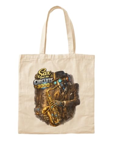 Sac fourre-tout Sax et Circuits en toile coton de grand format