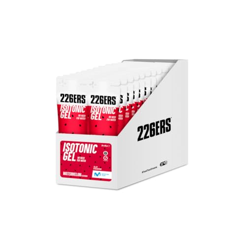 226ERS Isotonic Gel | Gel Enérgetico Isotónico Vegano con 22 g de Ciclodextrina como Hidrato, Sin Gluten, Sandía - Pack 24 geles
