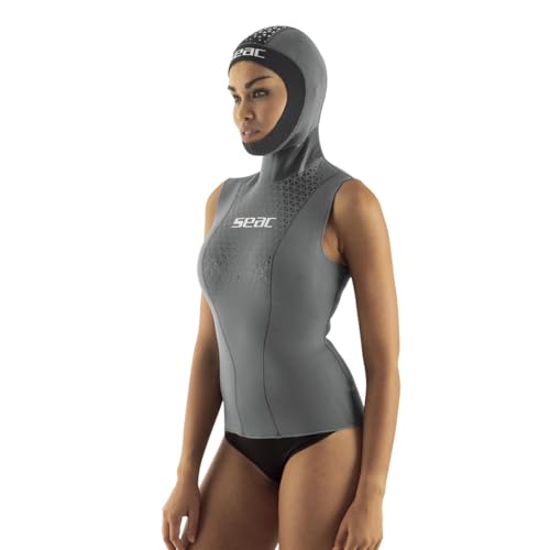 Seac Hoody Lady, Chaleco con capucha para buceo, Neopreno 2.5 mm