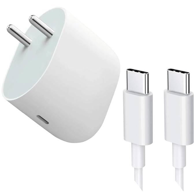 Image of Original 45W Type-C Power Adapter & Cable Compatible with Google Pixel 9,9 Pro,9a,9a Pro,8,8 Pro,8a,8a Pro,7,7 Pro,7a,6,6 Pro,6a,Google Pixel Tablet,Pixel Slate,Pixel Buds,White