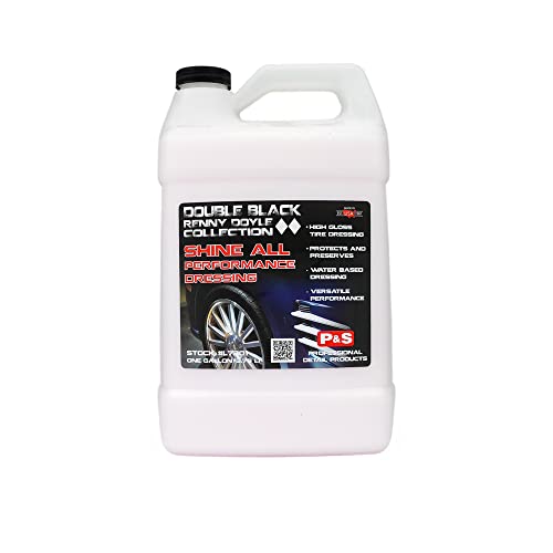 P & S PROFESSIONAL DETAIL PRODUCTS Shine All Performance Dressing - Premium High Performance Water Based Tire Dressing, Also Perfect for Vinyl, Rubber & Leather, Professional Gloss Finish (1 Gallon)